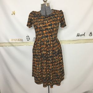LuLaRoe Amelia Dress Fall Geometric Patters SZM
